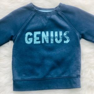 Cat & Jack 3T blue graphic “Genius” sweatshirt